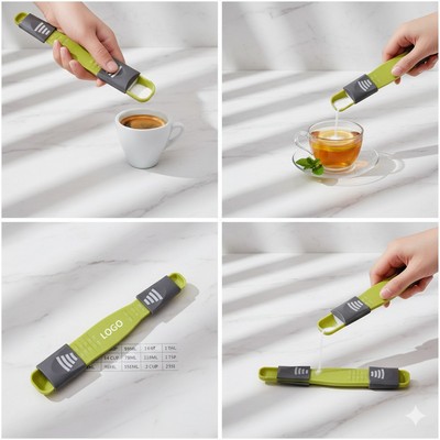 Green Adjustable Measuring Spoons