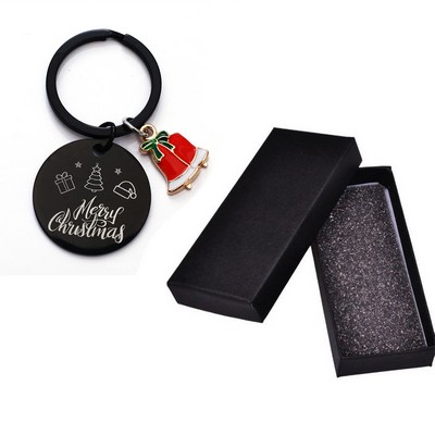 Christmas Bell Keychain Christmas Keychain With Gift Box Package