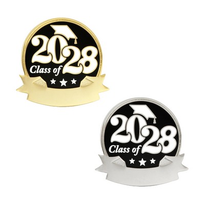 2028 Graduate Engravable Pin - Gold or Silver