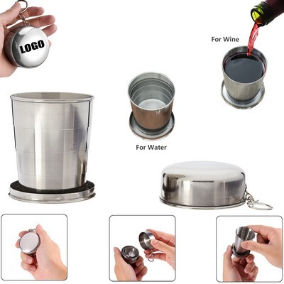 240Ml Collapsible Stainless Steel Travel Cup