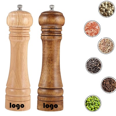 8 Inch Wooden Pepper Mill Grinder