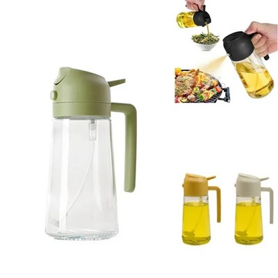 16oz Olive Oil Dispenser Bottle with Pour Spout and Lid