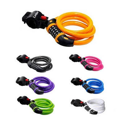 Color Bike Lock Cable With Combination