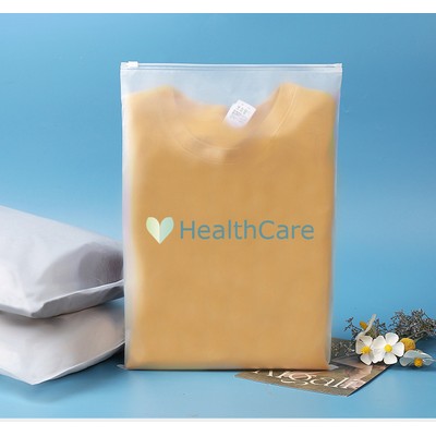 Full Color Printing 9 x 12" Matte Frosted Storage Bag Waterproof Zip-Lock Seal Storage Bag
