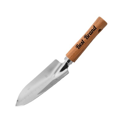 Garden Metal Narrow Shovel with Wood Handle