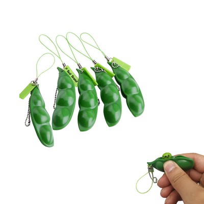 Pea Stress Relief Toy Key Chain