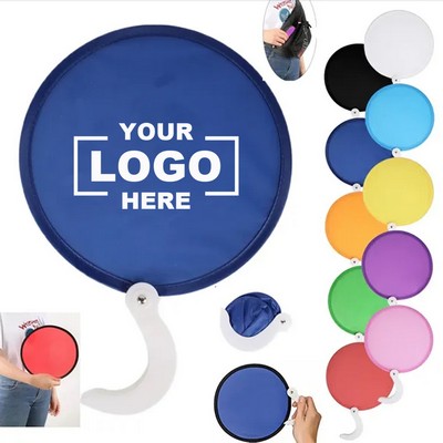 Foldable Pop Up Hand Fan with Handle