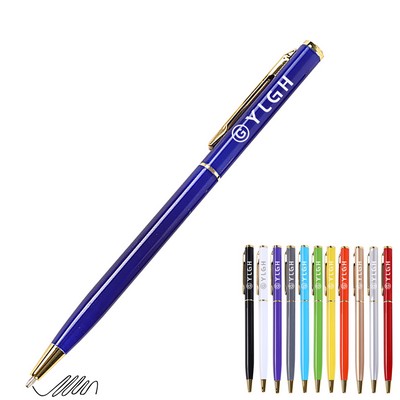 Slim Metal Pen With Clip