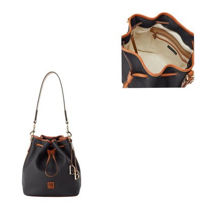 Dooney & Bourke Black Pebble Grain Drawstring