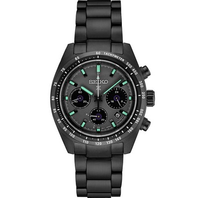 Seiko Watch Prospex Speedtimer Bif Solar Chrono Black Dial