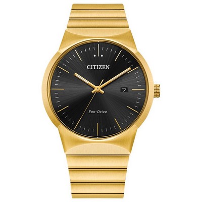 Citizen Watch Men's Modern Axiom Gold-Tone Stainless Steel Bracelet w/Black Dial