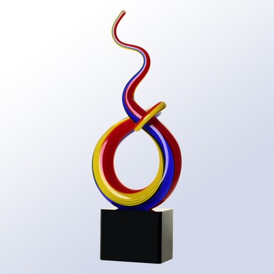 Infinity Flow Art Glass Award, 14 1/2"H