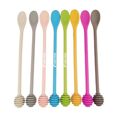 2" 1 Silicone Honey Dipper Honey Spoon Syrup Dipper Food Stick Collecting Dispensing Drizzling Jam