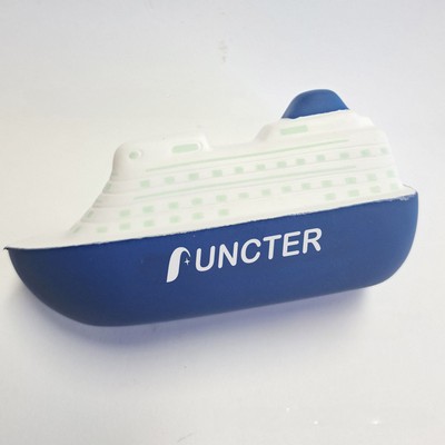 Blue PU Foam Ship Shaped Toy Van Model Decoration Decompression Holding Ball