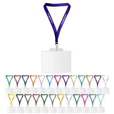 USA Made Dye-Sub Lanyard with Badge Holder