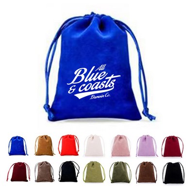 Drawstring Flocked Bag