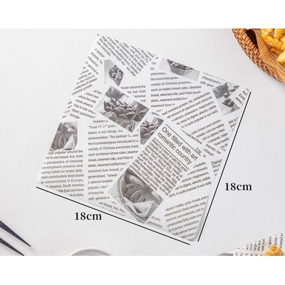 7" x 7" Greaseproof Paper Food Sheets