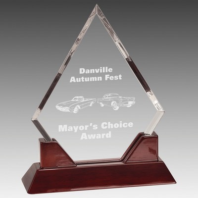 Diamond Acrylic with Rosewood Piano Finish Base