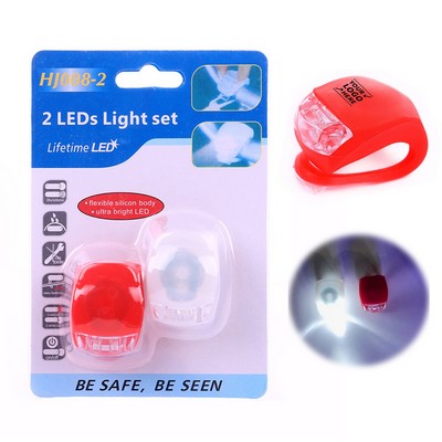 Bicycle Front And Rear LED Warning Light Set