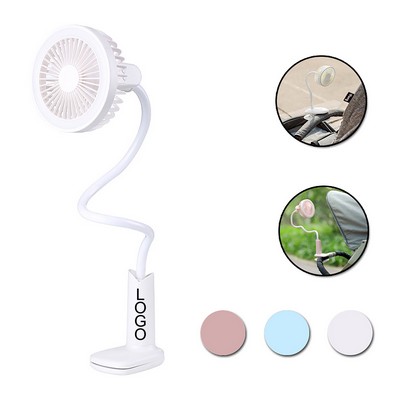 Clip Desk Lamp with USB Fan