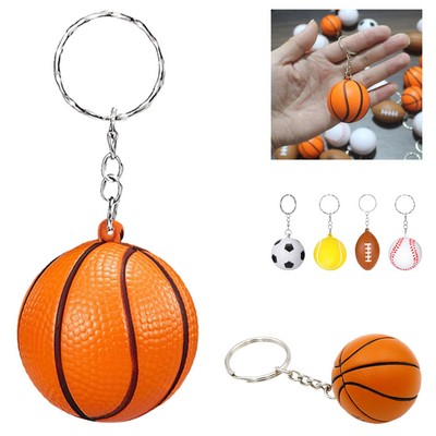 Stress Ball Soccer Keychains