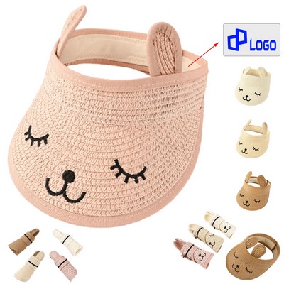 Kid'S Sun Protective Straw Hat