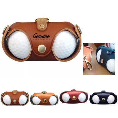Stain Resistance Leather Golf Ball Bag