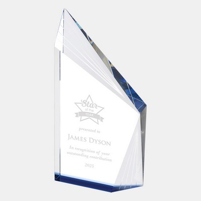 Beveled Blue Peak Award (L)