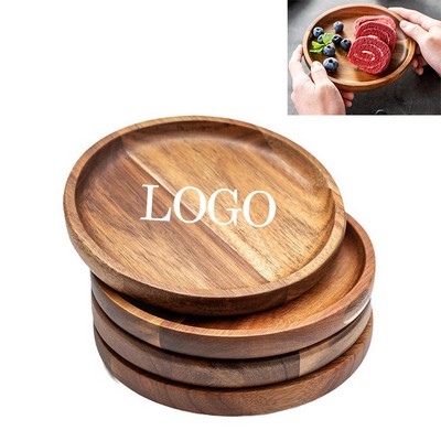 6" x 6" Wood Dinner Plates