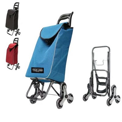 35L Grocery Trolley with Handle and Wheels