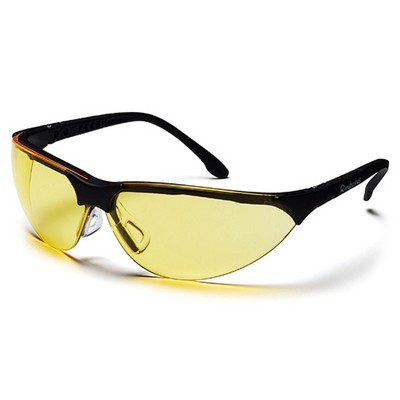 Rendezvous Safety Glasses, Black Frame with Amber Lens