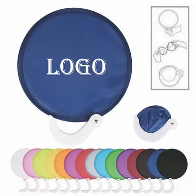 Round Foldable Nylon Handle Fan