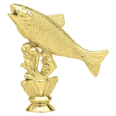 4 1/2" Gold Plastic Salmon Trophy Figure