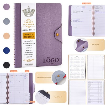 July 2025-June 2026 A5 Monthly&Weekly Coil Planner