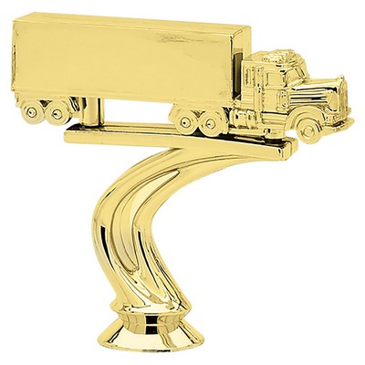4" Gold Plastic Tractor Trailer Trophy Figure