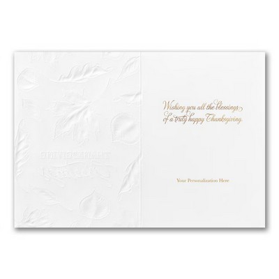 Pearlized Autumn Thanksgiving Card
