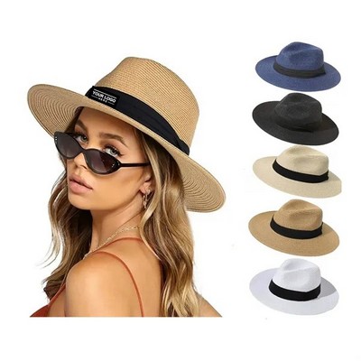 Unisex Panama Straw Hat for Travel & Sun Protection