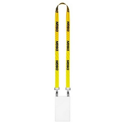 ½" Full Color Satin Finish Lanyard w/Open 2-End Attachments Import Air (FAST Production)