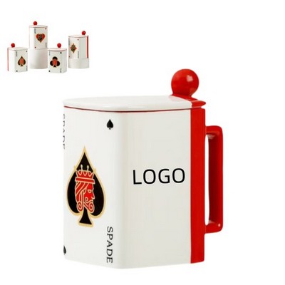 13.53Oz Square Poker Coffee Mug