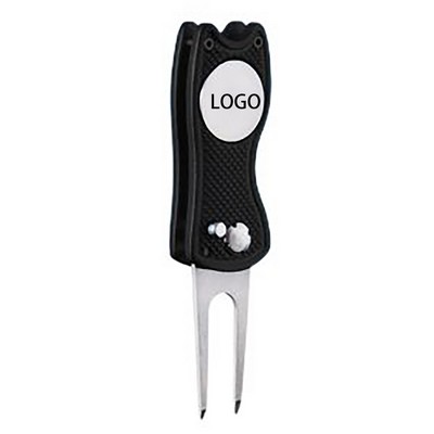 Collapsible Aluminum Golf Divot Repair Tool