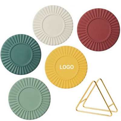 Soft Anti Scalding Printed Coasters Office Table Coffee