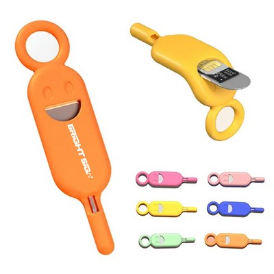 Portable SIM Ejector Tool Keychain Holder