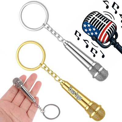 Custom Mini Microphone Music Keychain with Secret Storage