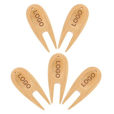 Wood Golf Divot Repair Tool with Ball Marker Bulk Set Ideal for Golfers