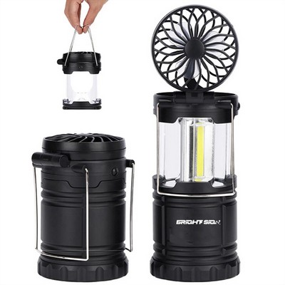 2-in-1 LED Battery Camping Hanging Fan Lantern