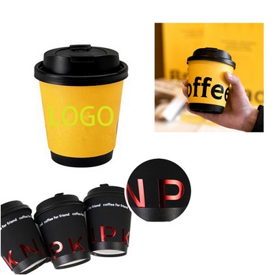 10 oz Custom Color Disposable Paper Coffee Cup