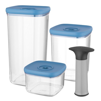 BergHoff Leo Vacuum Food Container Set (4X), Blue