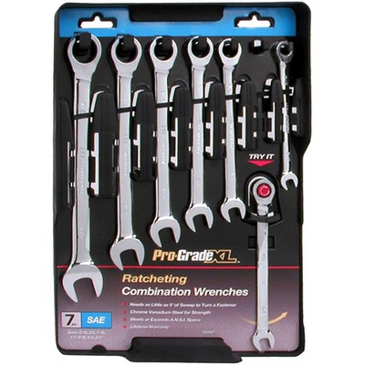 Allied Pro-Grade Xl 7-Piece Ratcheting Combination Wrench Set