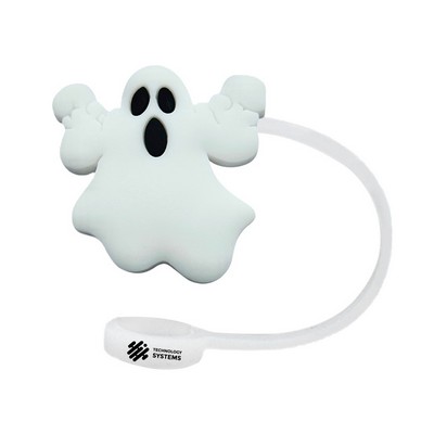 Halloween Ghost Silicone Straw Topper