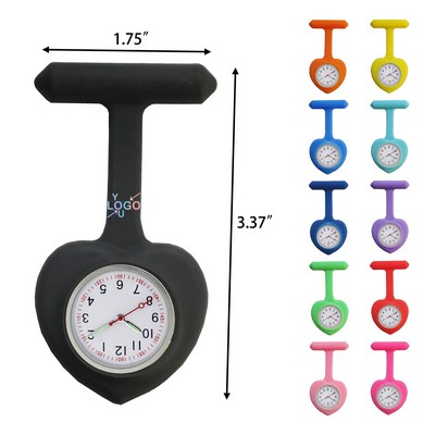Silicone Nurse Clip-On Watch